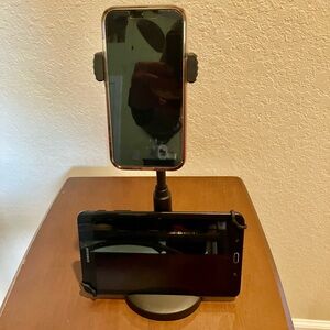 Black Adjustable Phone and Tablet Stand